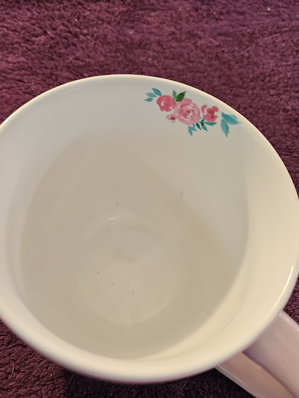 Mama Bear Floral Accent Ceramic Mug - White with Navy & Pink - Picture 4 of 5